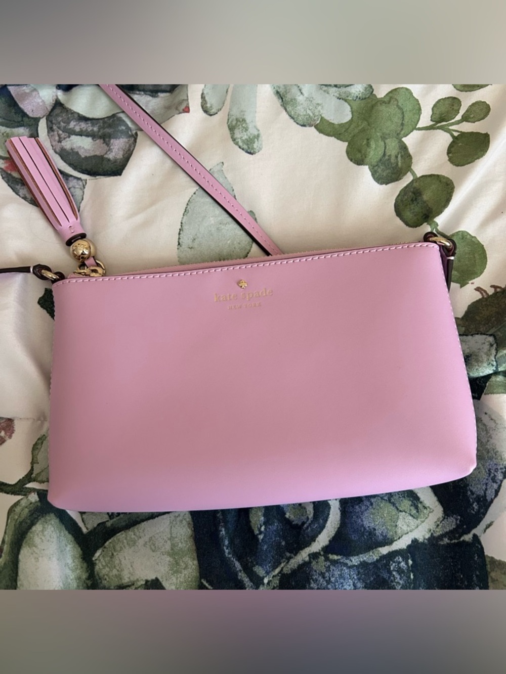NWOT Kate Spade Lavender Leather Crossbody Bag - Picture 2 of 7